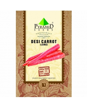 Pyramid Long Desi Carrot Seeds (6g, Red)