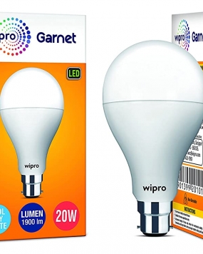 wipro Garnet Base B22 20-Watt LED Bulb (White) 