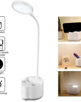 CINEFX Rechargeable LED Touch OnOff Switch Desk Lamp for Children Eye Protection, Student Study Reading Dimmer Table Lamps USB Charging - White,