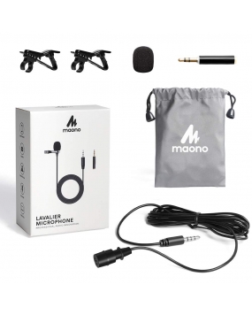 Maono AU-400 Lavalier Microphone (Black)
