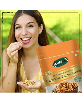 Happilo Premium 100% Natural Californian Inshell Walnut Kernels Value Pack Pouch, 500g
