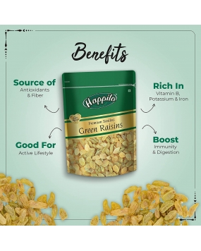 Happilo Premium Seedless Raisins, 250g