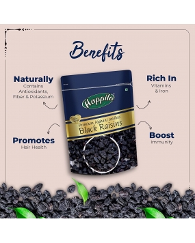 Happilo Premium Afghani Seedless Black Raisins