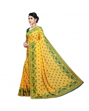 Kashvi sarees Georgette with Blouse Piece Saree 
