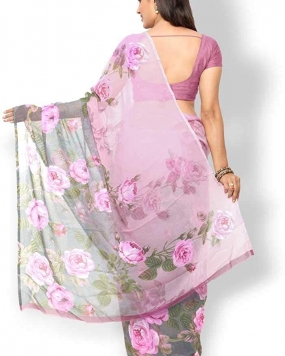 Vaamsi chiffon with blouse piece Saree 